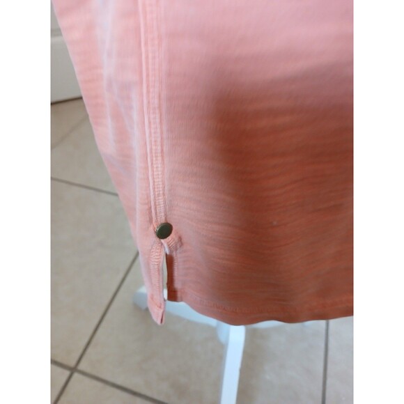 THE TERRITORY AHEAD Womens Dress‎ M  100% Cotton Orange Short Sleeve V-Neck Midi - Picture 5 of 16